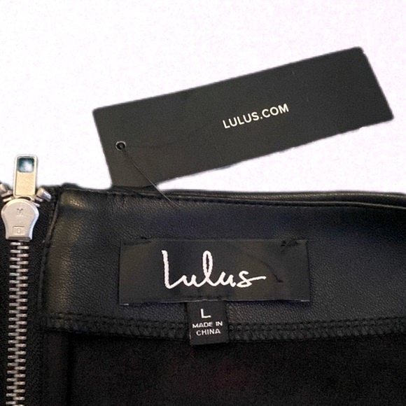 Lulu’s • NWT • SOLD OUT • Pop Star Black Vegan Leather Mini Skirt - Picture 5 of 5